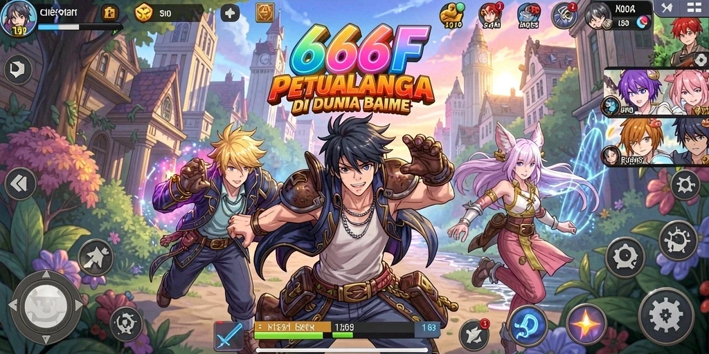 Screenshot utama 666F menunjukkan aksi pertarungan yang seru.