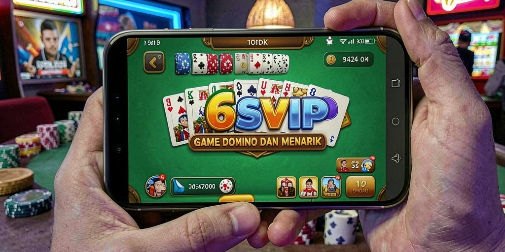Screenshot gameplay Domino di 6SVIP yang mendebarkan.