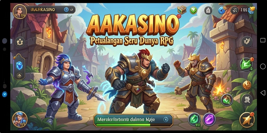 Tangkapan layar AAKASINO menampilkan aksi pertarungan RPG yang mendebarkan.