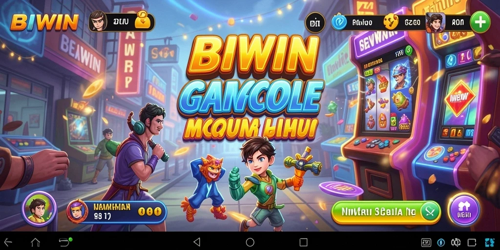 Tampilan gameplay BIWIN yang seru dan penuh warna.