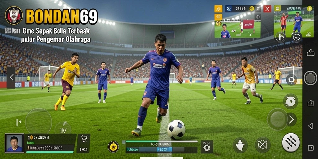 Tampilan gameplay seru dalam game sepak bola BONDAN69.