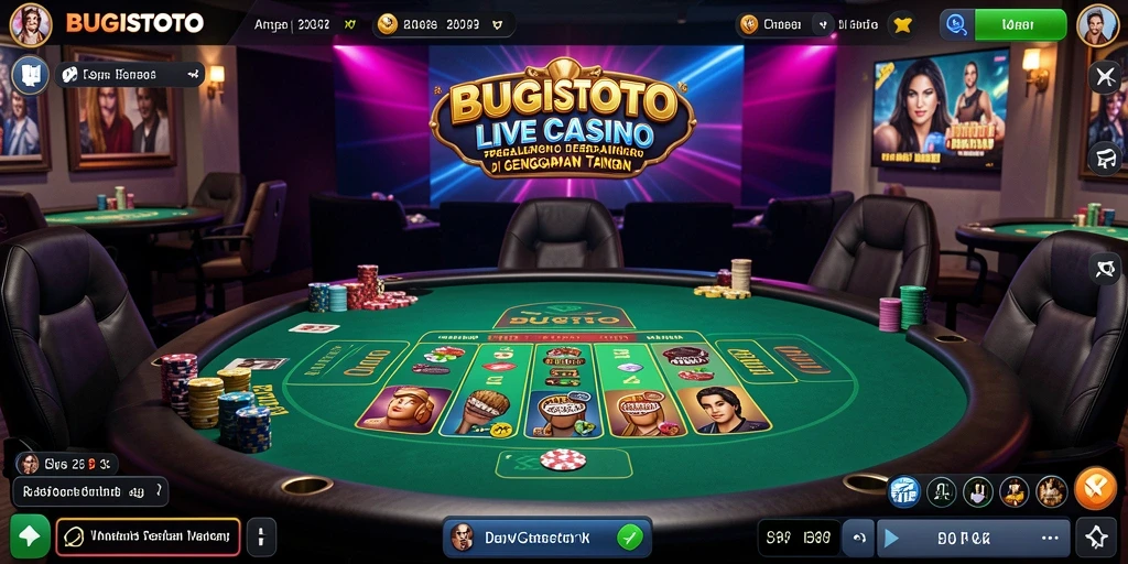 Tampilan gameplay Live Casino yang mendebarkan di BUGISTOTO.