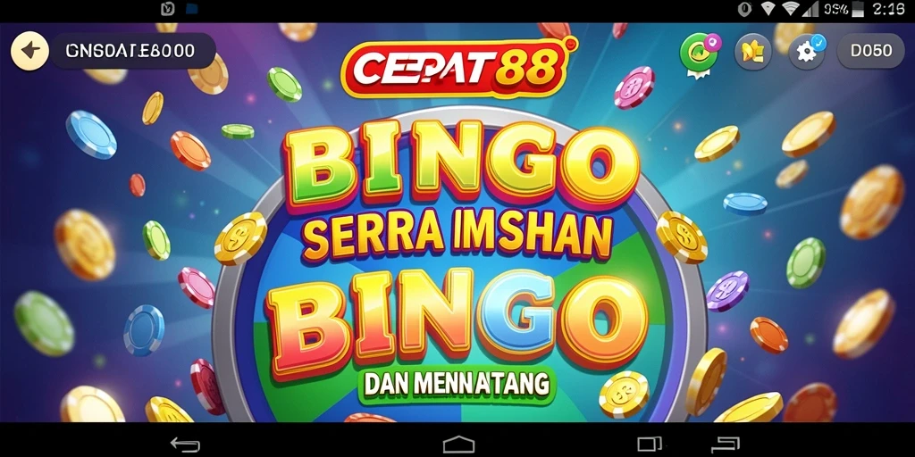 Screenshot utama menunjukkan gameplay seru dari CEPAT88 Bingo.