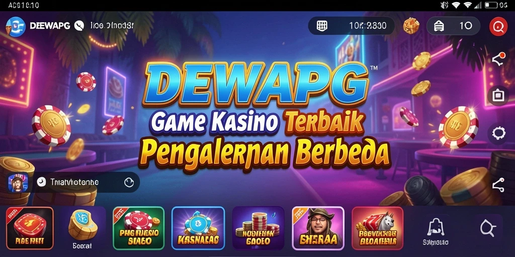 Tampilan gameplay mendebarkan di DEWAPG dengan beragam pilihan permainan Kasino.