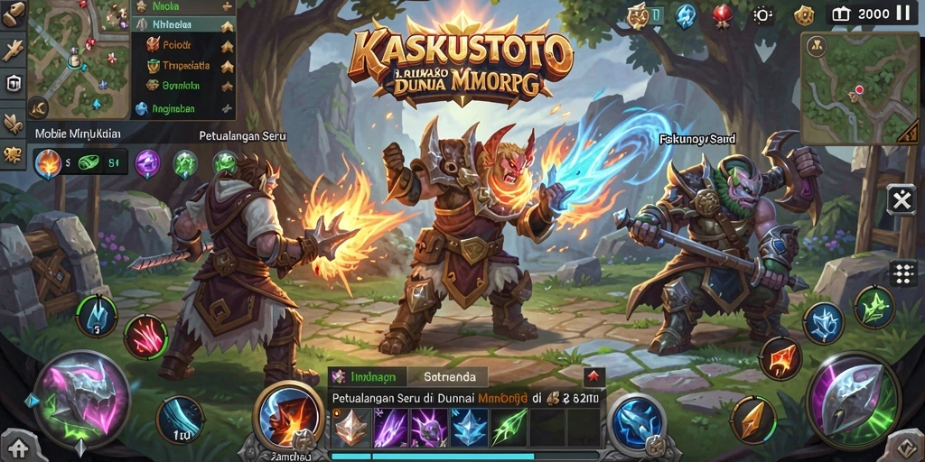 Screenshot KASKUSTOTO menunjukkan aksi seru dalam dunia MMORPG.