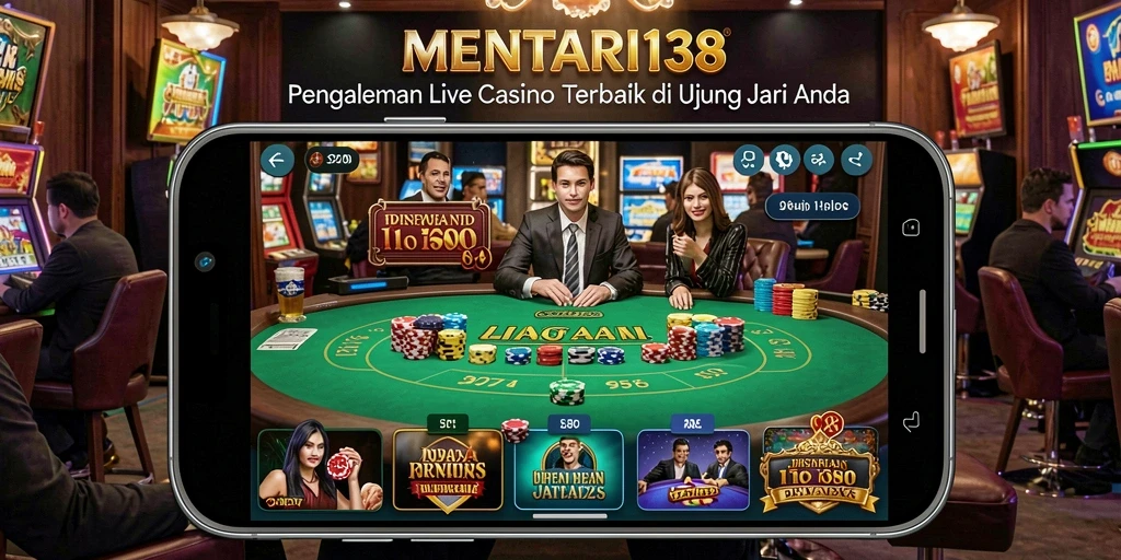 Tampilan permainan MENTARI138 yang mendebarkan dalam suasana Live Casino.
