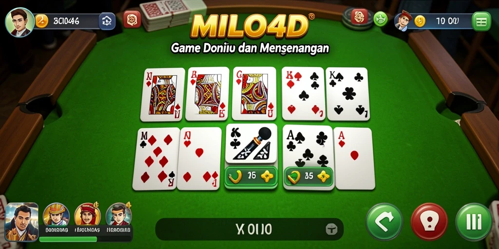 Tampilan menarik dalam gameplay Domino MILO4D.