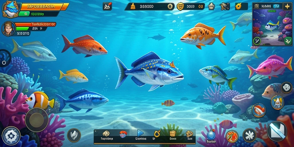 Tampilan gameplay seru dalam game Tembak Ikan MPO88ASIA.
