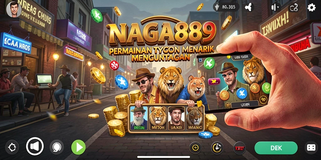 Screenshot NAGA889 menampilkan momen seru dalam gameplay Tycoon.
