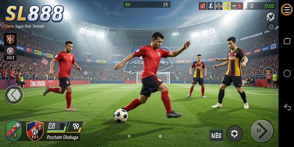 Tampilan gameplay sepak bola yang mendebarkan di SL888.