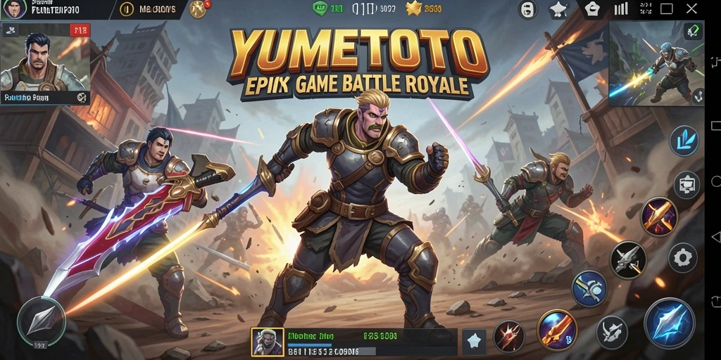 Tangkapan layar YUMETOTO menampilkan pertempuran seru dalam mode Battle Royale.