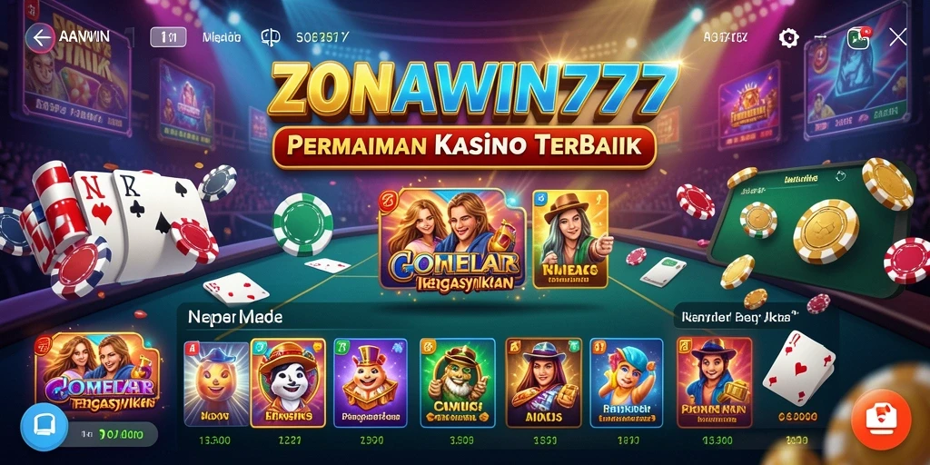 Tampilan gameplay seru ZONAWIN777 menampilkan suasana Kasino yang menegangkan.